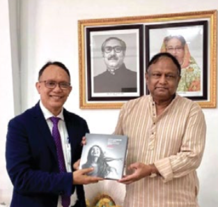 Executive Director handed over the FICCI Research Book to the Honorable Commerce Minister of Bangladesh
